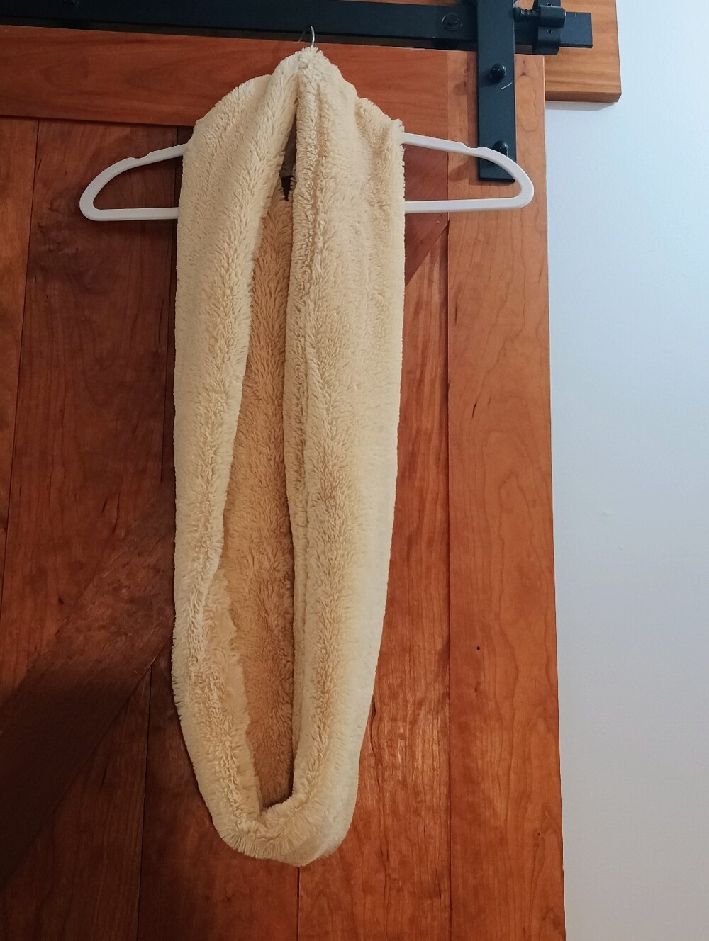 Tan Fuzzy Infinity Scarf